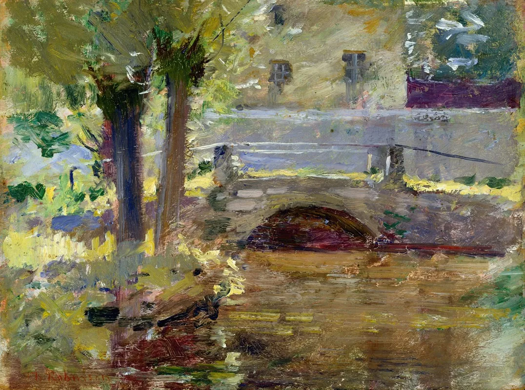 The Bridge At Giverny by Theodore Robinson - Canvas Print