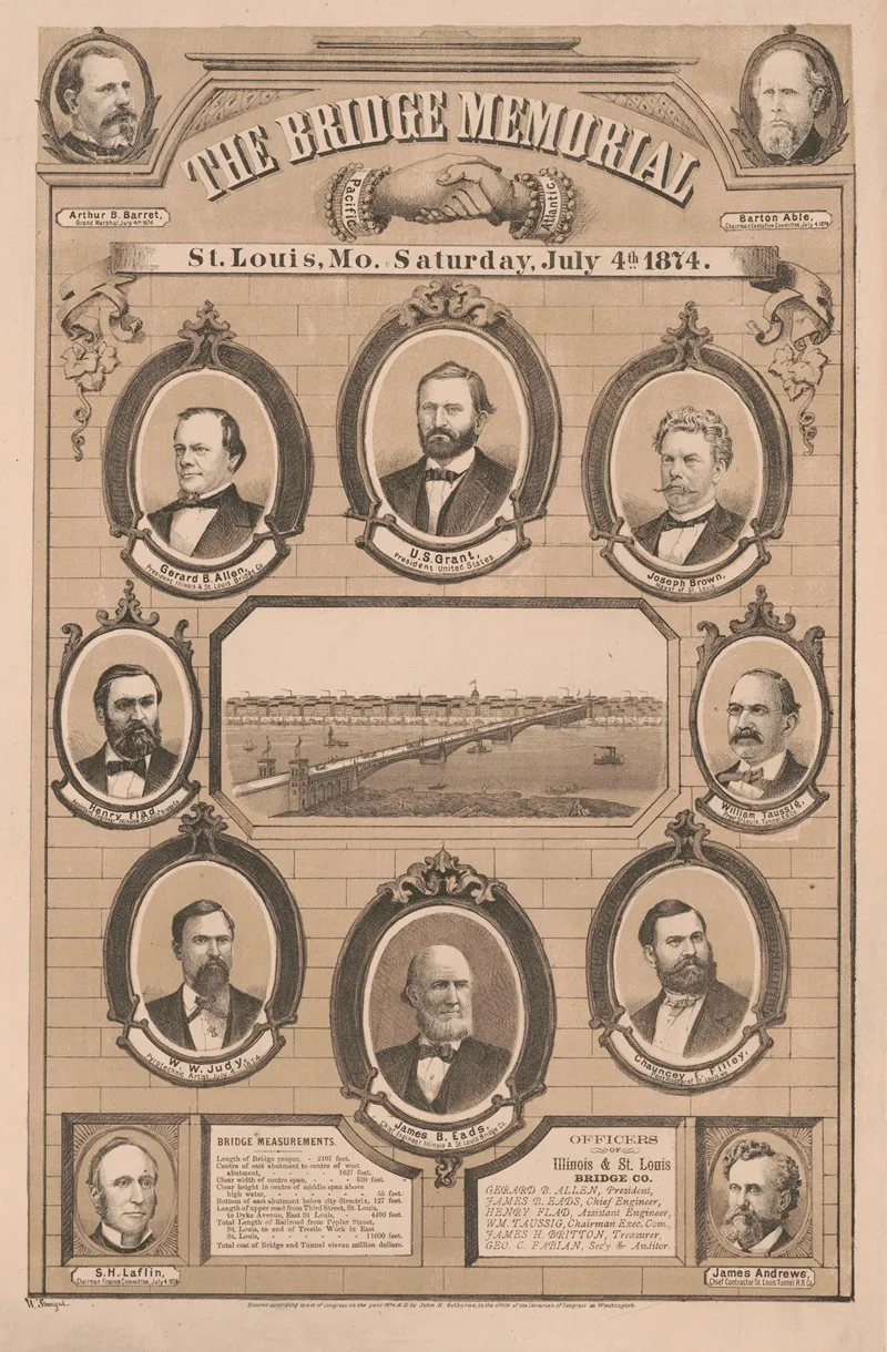 The Bridge Memorial St Louis Mo Saturday July 4th 1874
