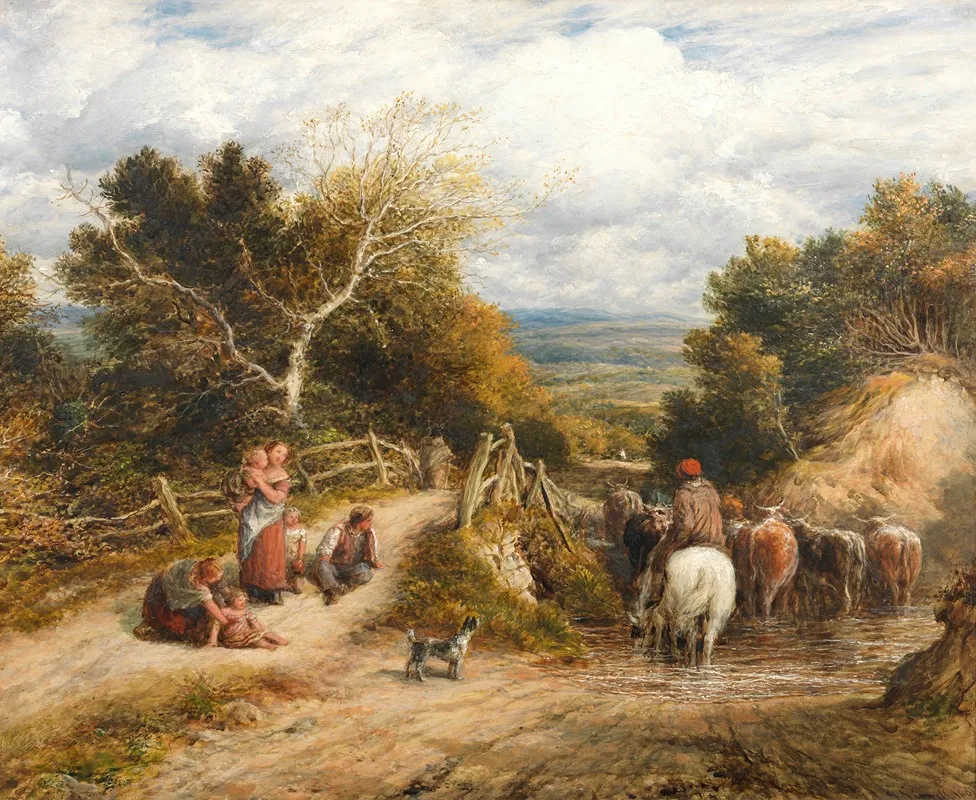 The Brook 4 by John Linnell - Canvas Print