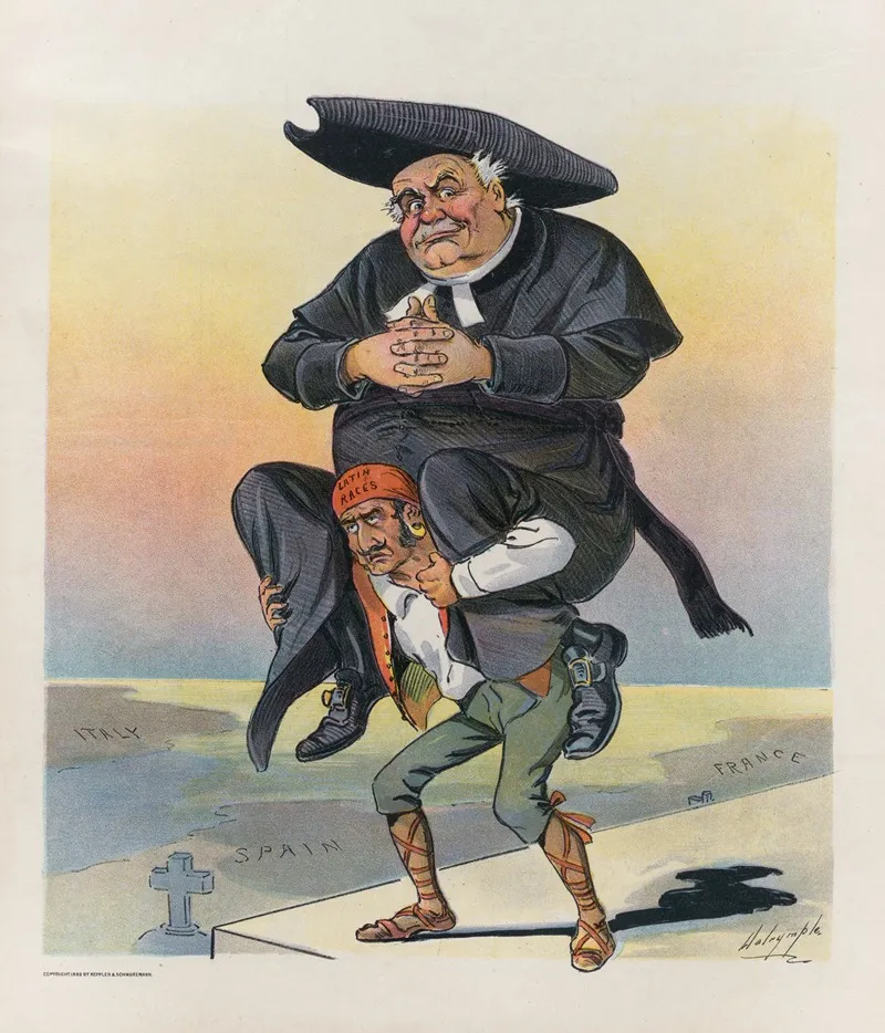 The Burden Of The Latin Races by Louis Dalrymple - Canvas Print