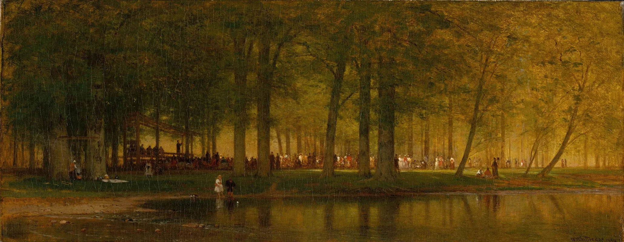 The Camp Meeting by Worthington Whittredge - Canvas Print