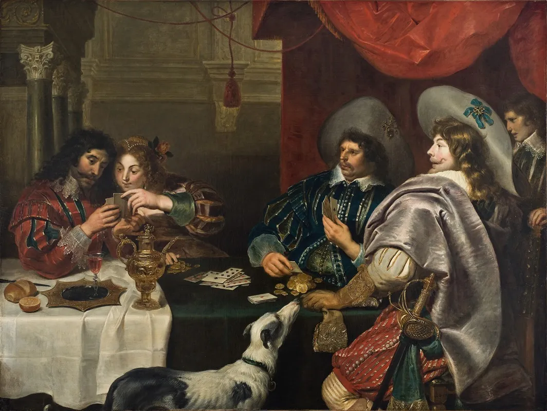 The Card Game by Cornelis de Vos - Canvas Print