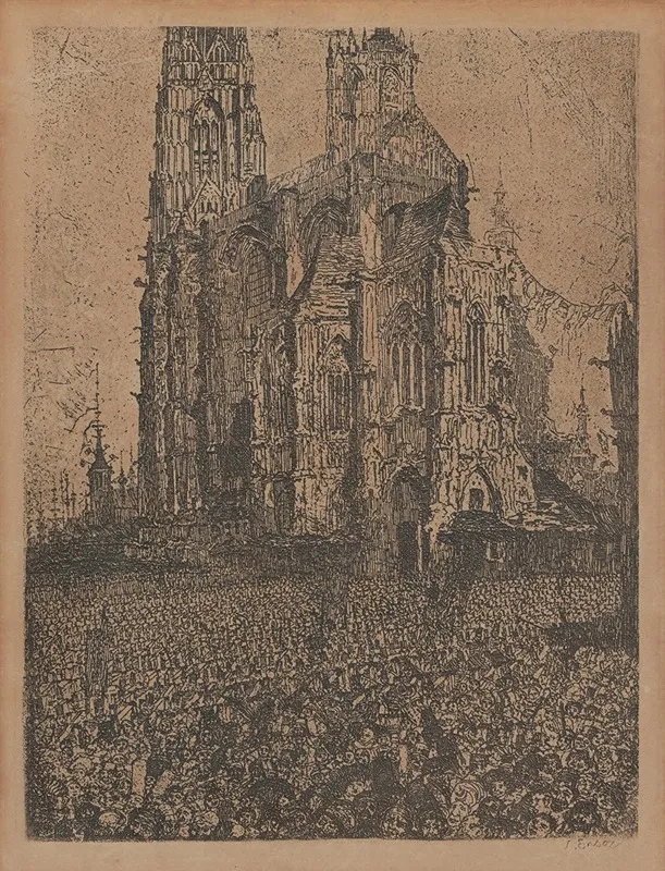 The Cathedral by James Ensor - Canvas Print