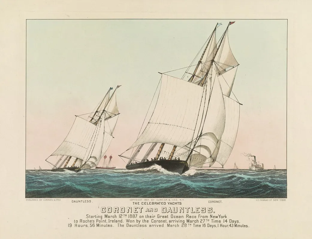 The Celebrated Yachts Coronet And Dauntless