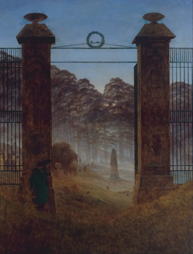 The Cemetery by Caspar David Friedrich - Canvas Print