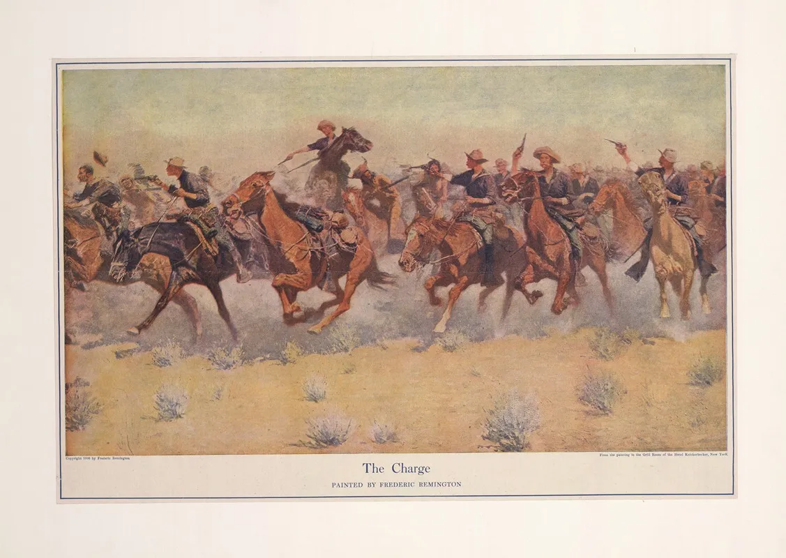 The Charge 7 by Frederic Remington - Canvas Print