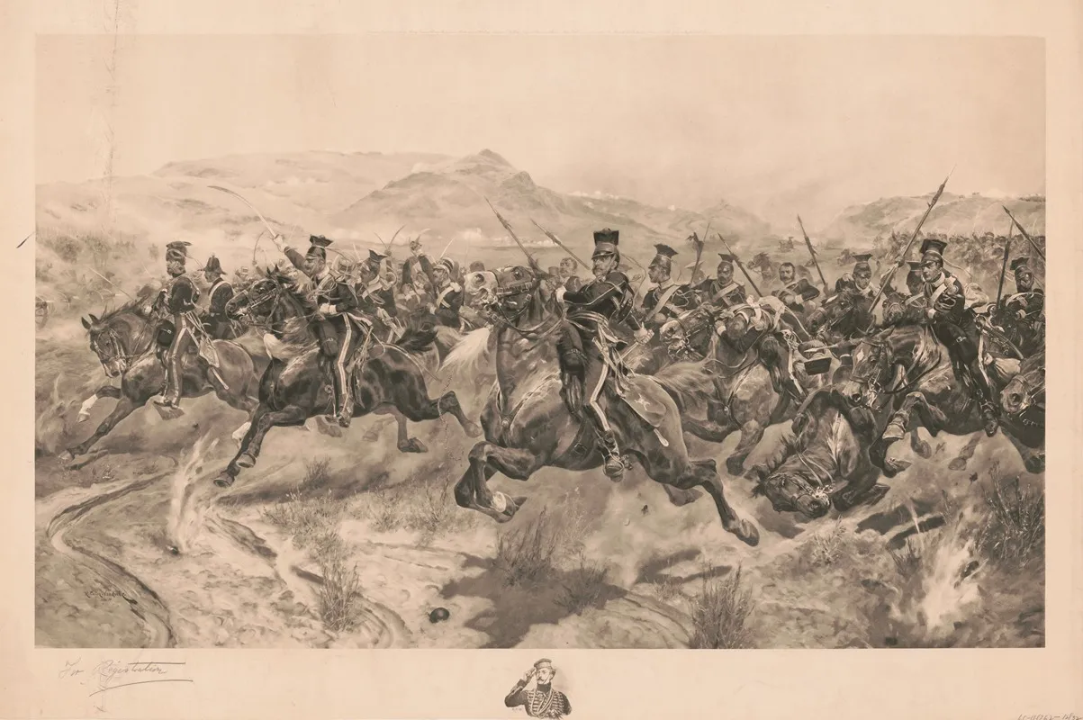 The Charge Of The Light Brigade by Richard Caton Woodville - Canvas Print