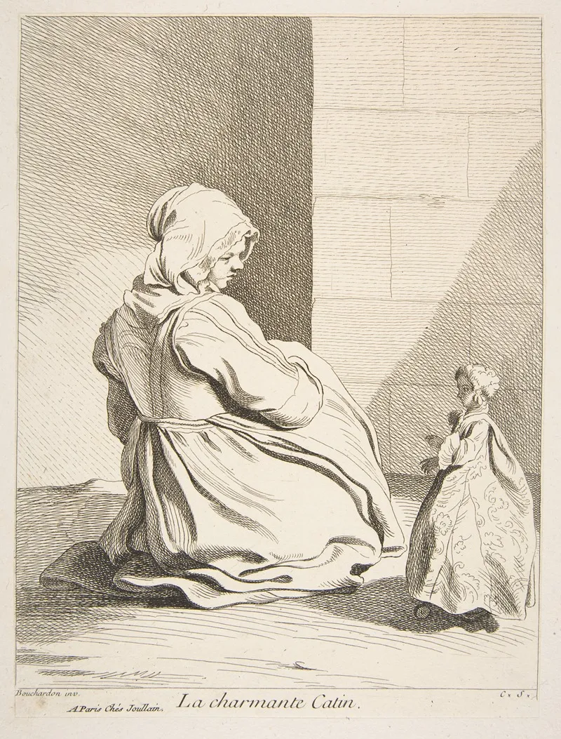The Charming Doll by Edmé Bouchardon - Canvas Print