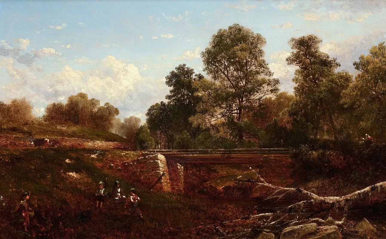 The Childrens Playground by David Johnson - Canvas Print