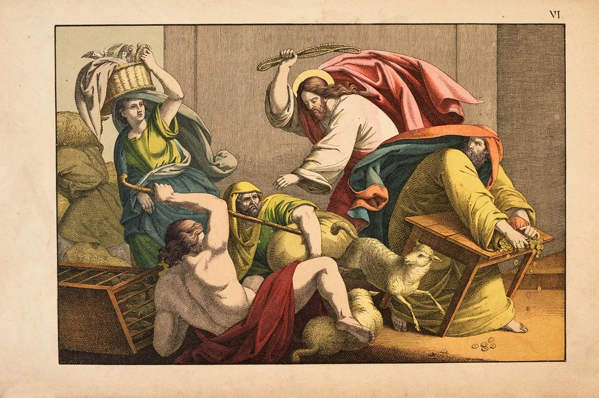 The Cleansing Of The Temple 3 by Theodor Eckardt - Canvas Print