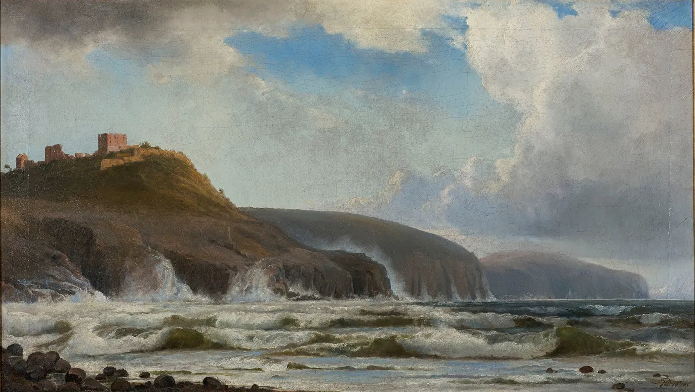 The Coast South Of Hammershus by Holger Drachmann - Canvas Print