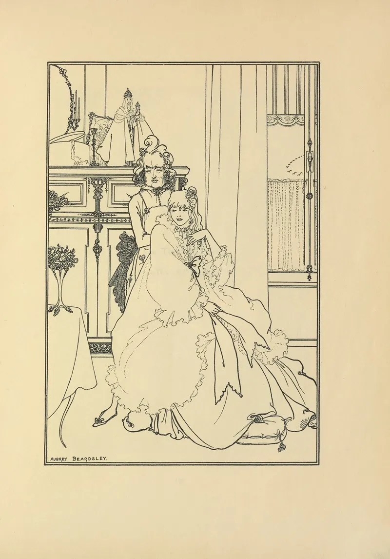 The Coiffing From No 3 Of The Savoy by Aubrey Vincent Beardsley - Canvas Print