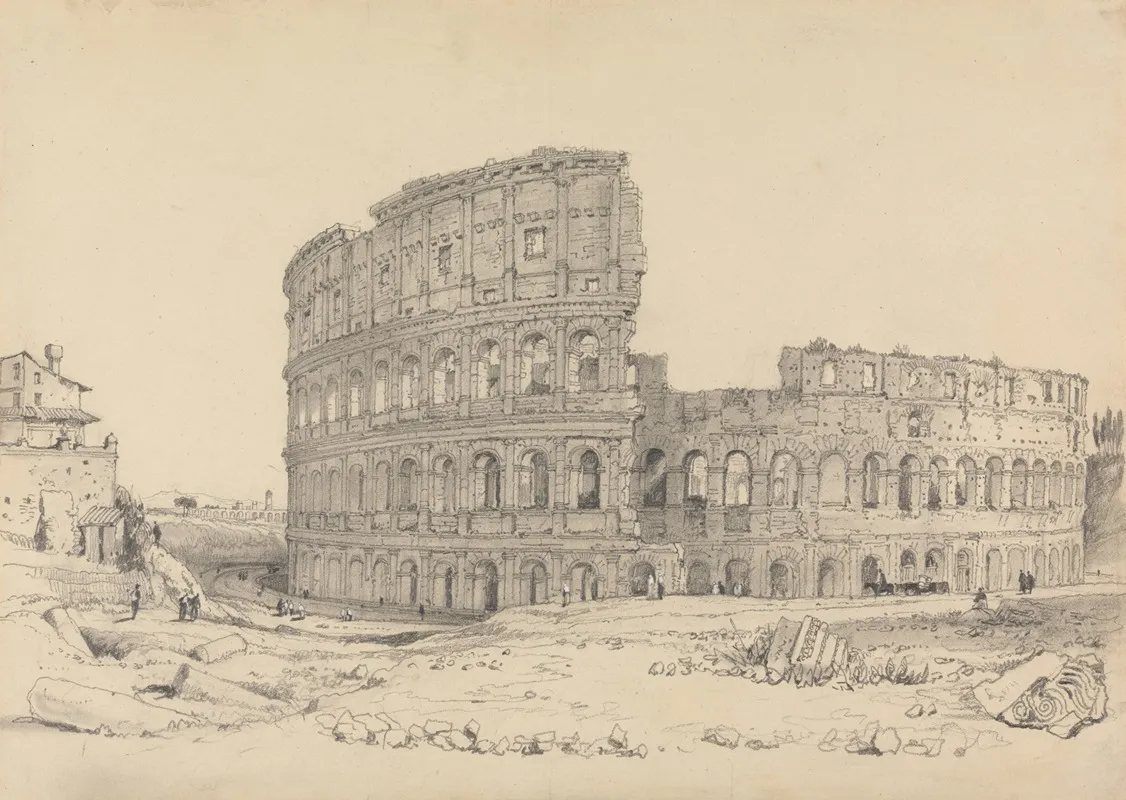 The Colosseum Rome 4 by Samuel Prout - Canvas Print
