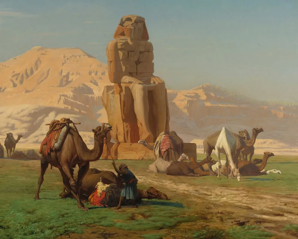 The Colossus Of Memnon by Jean-Léon Gérôme - Canvas Print