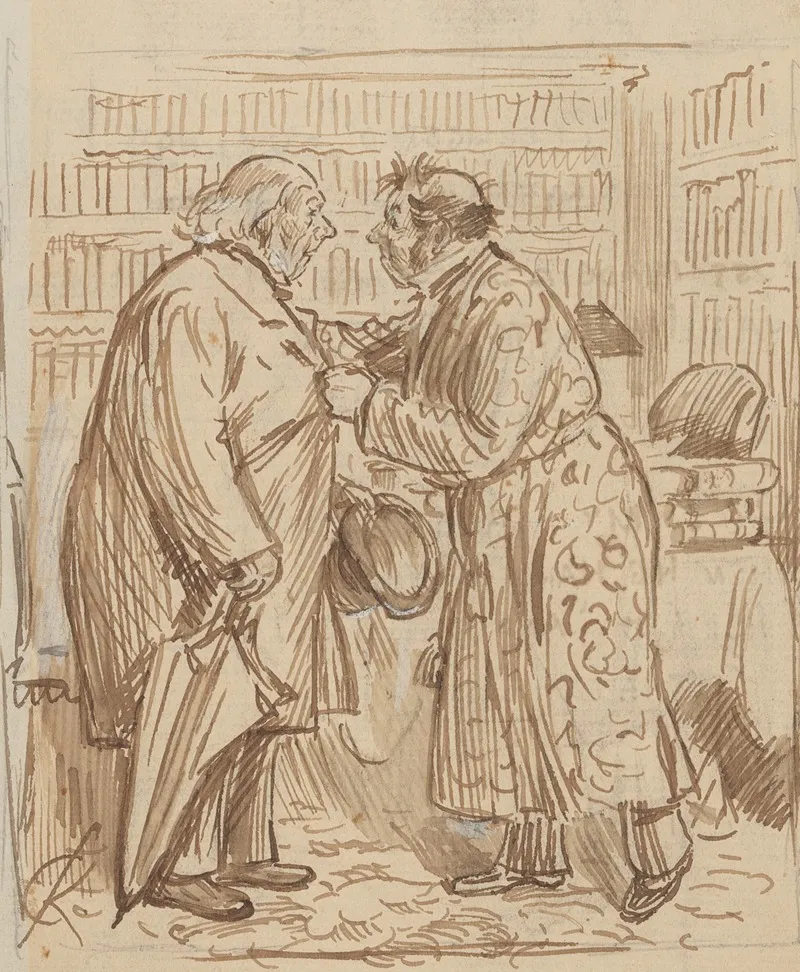 The Commentators by Charles Keene - Canvas Print