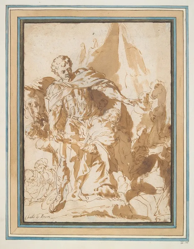 The Continence Of Scipio 12 by Circle of Charles Le Brun - Canvas Print