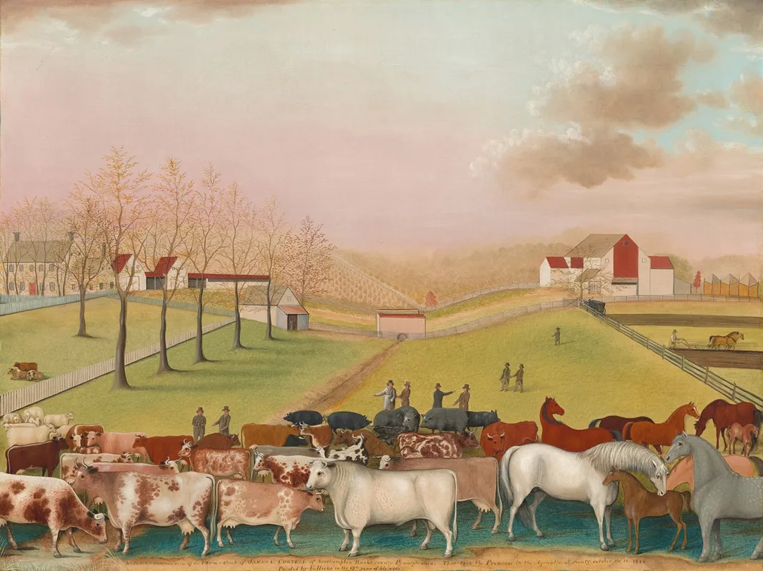The Cornell Farm by Edward Hicks - Canvas Print