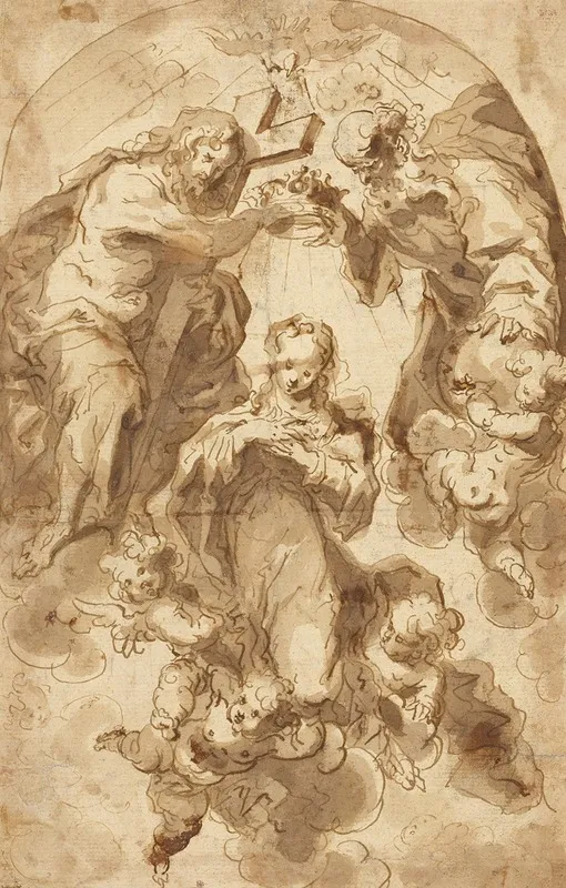 The Coronation Of The Virgin 10 by Francisco Ribalta - Canvas Print
