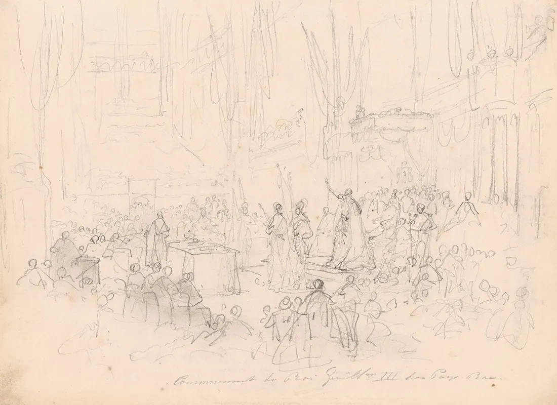 The Coronation Of William Ii In The Nieuwe Kerk In Amsterdam On 28 November 1840