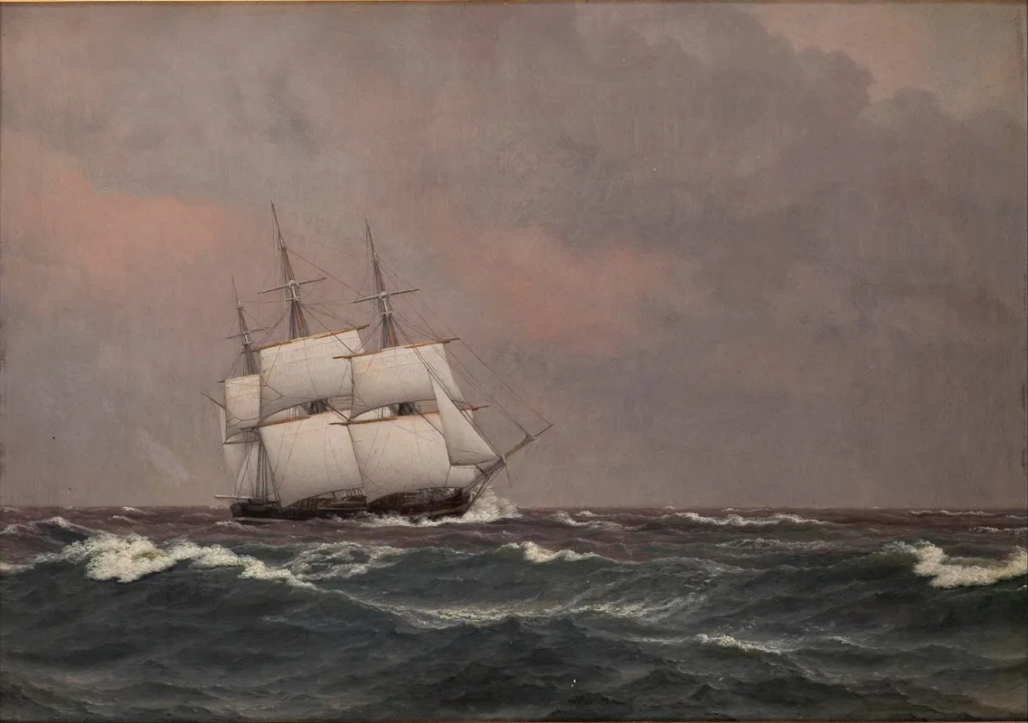The Corvette Najaden In Rough Seas