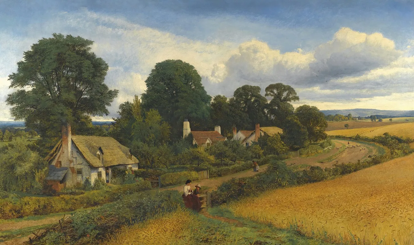 The Cottage Homes Of England by Benjamin Williams Leader - Canvas Print