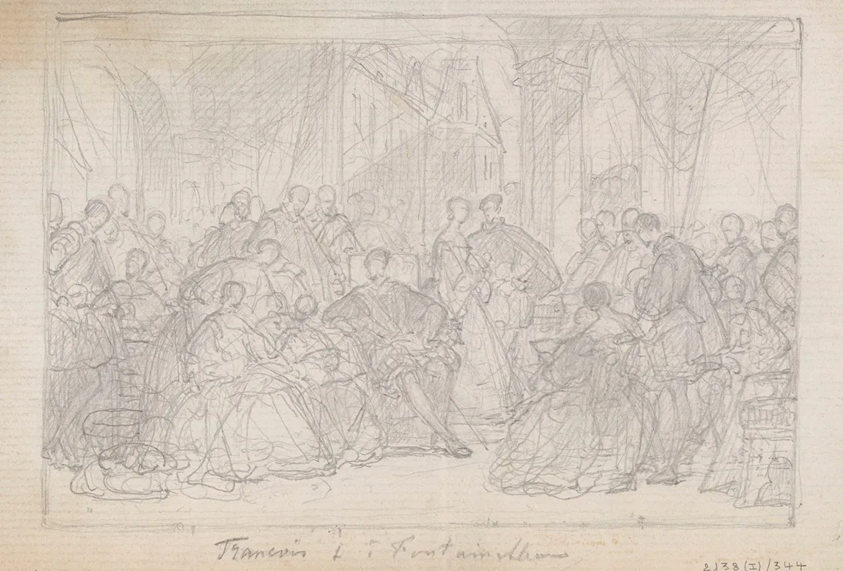The Court Of Francis I Of France In Fontainebleau