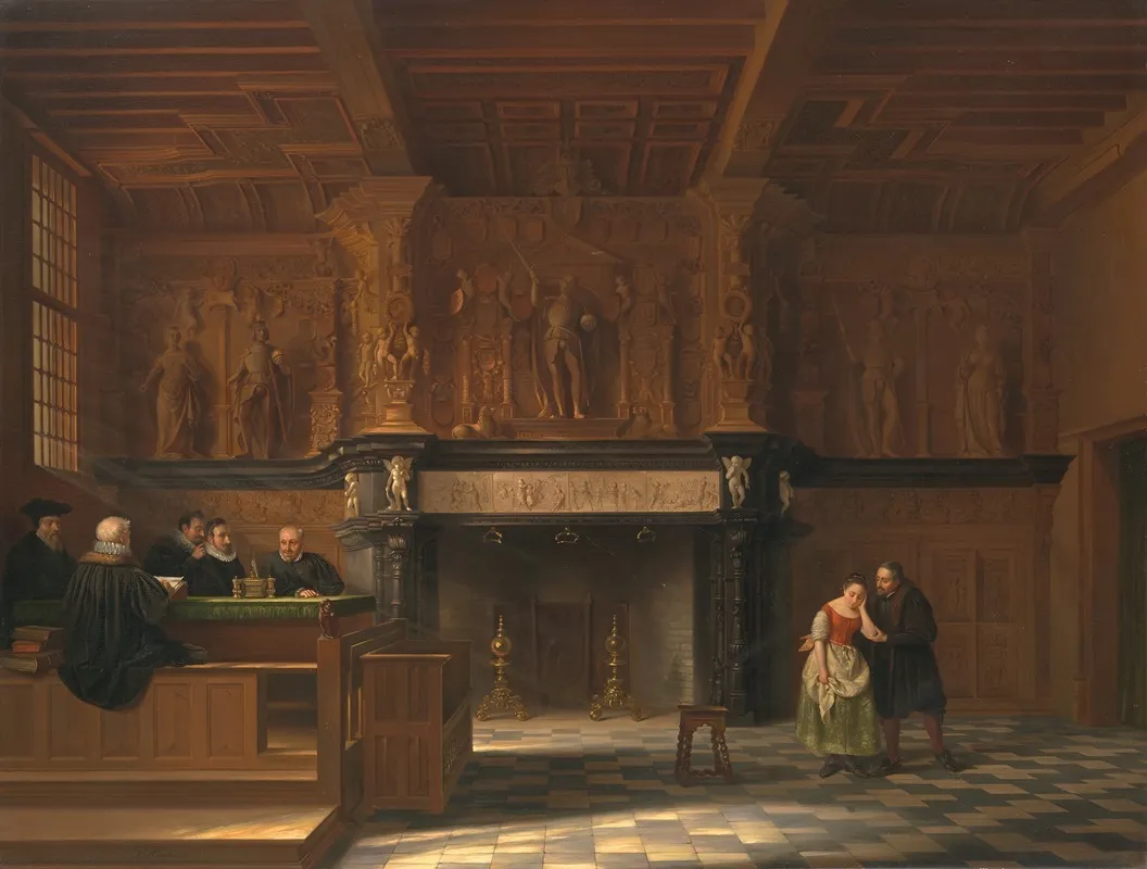 The Court Room Of The Burg T Vrije In Bruges