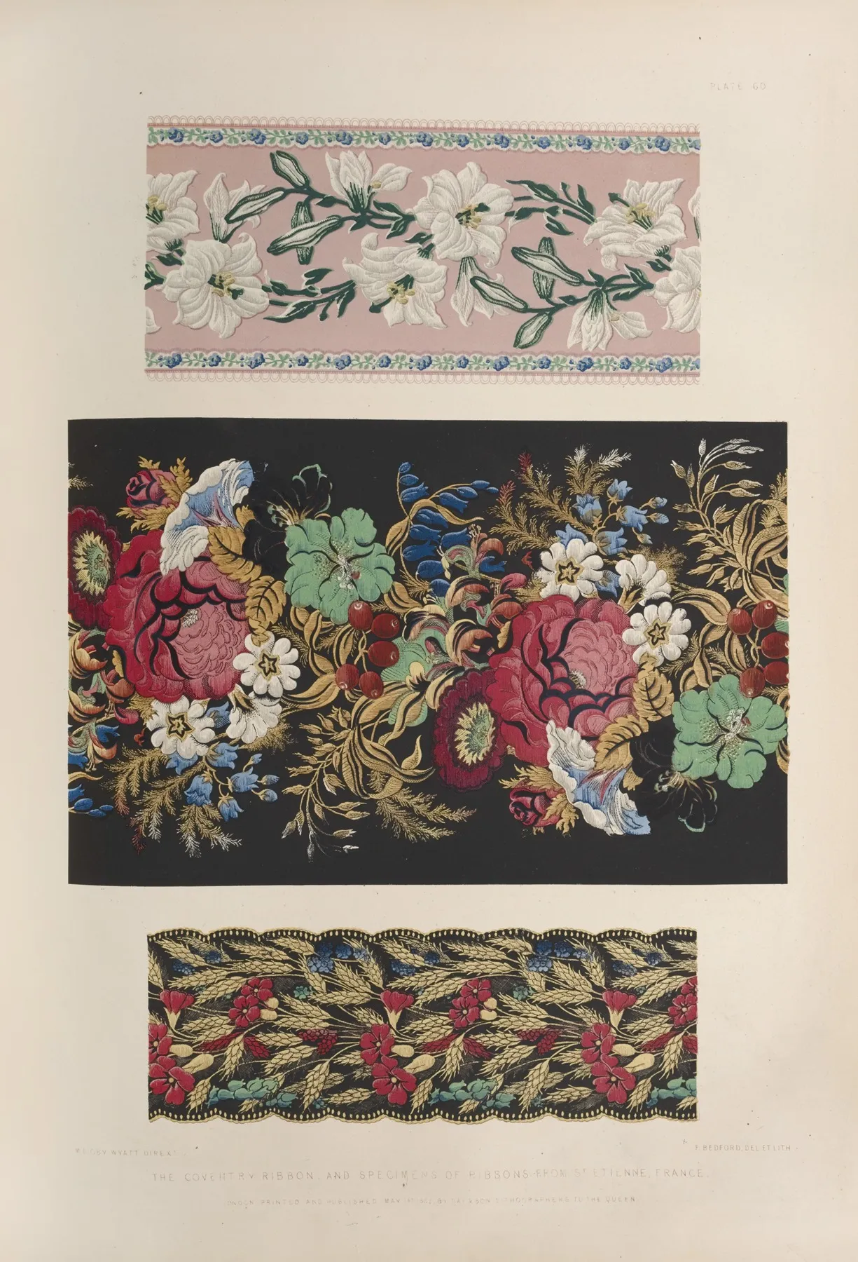 The Coventry Ribbon And Specimens Of Ribbons From St Etienne France