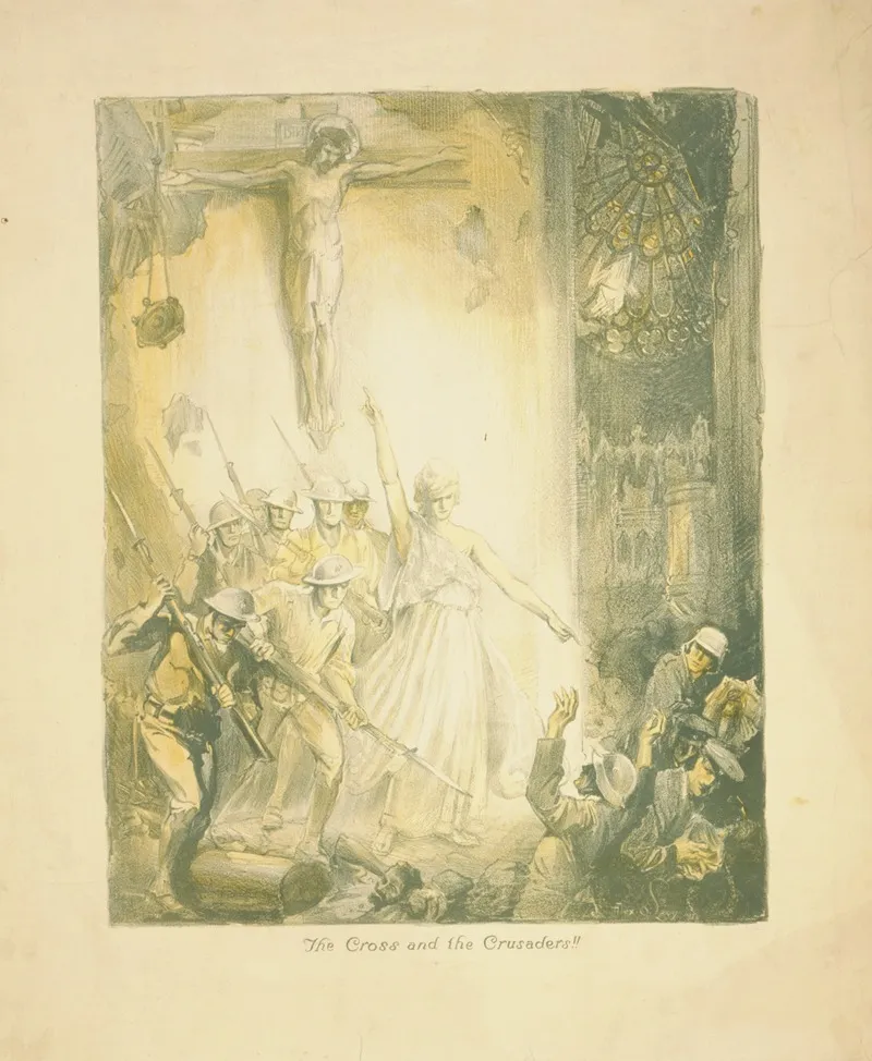 The Cross And The Crusaders by Alexander O. Levy - Canvas Print