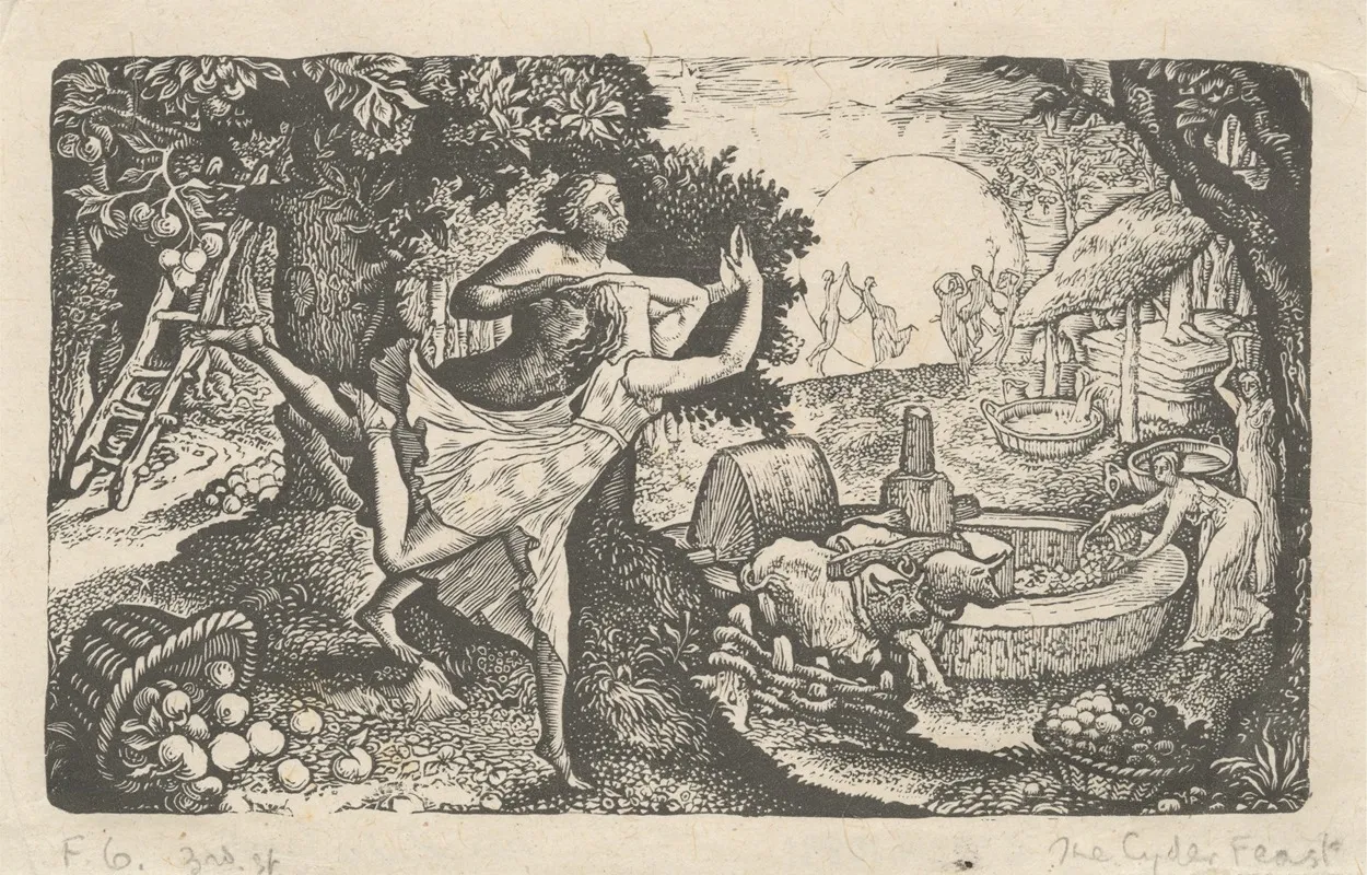The Cyder Feast by Edward Calvert - Canvas Print