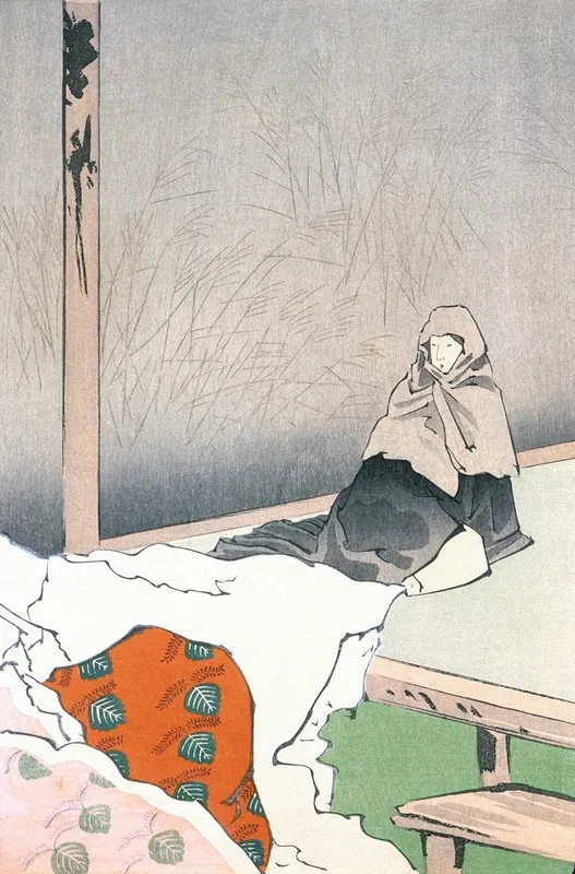 The Dancer Hotoke Gozen At Gioji by Kobayashi Kiyochika - Canvas Print