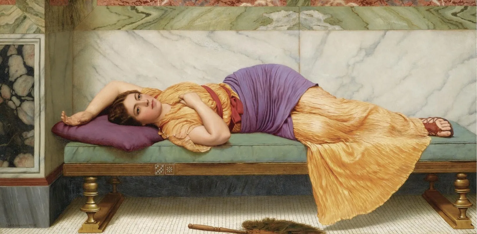 The Day Dream by John William Godward - Canvas Print