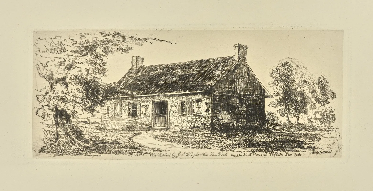 The De Wint House At Tappan New York by William Henry Wallace - Canvas Print