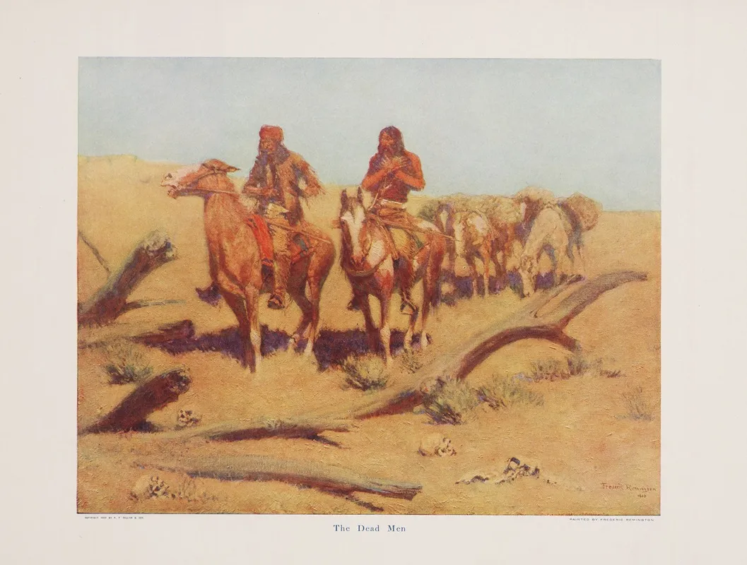 The Dead Men by Frederic Remington - Canvas Print