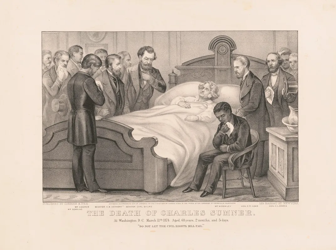 The Death Of Charles Sumner At Washington D C March 11th 1874 Aged 63 Years 2 Months And 5 Days