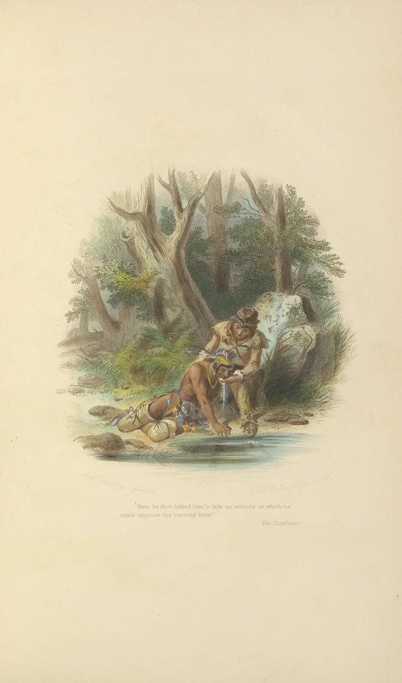 The Deerslayer by Felix Octavius Carr Darley - Canvas Print