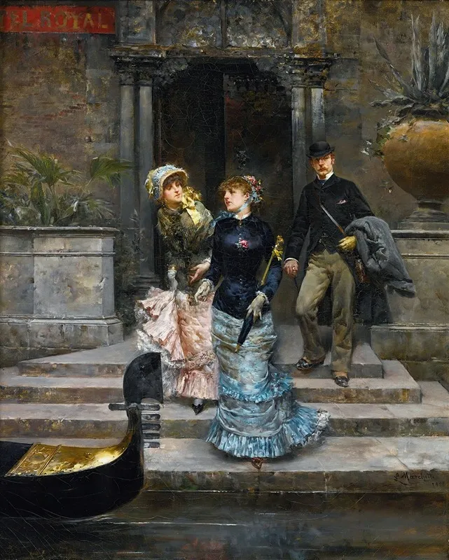 The Departure Venice by Ludovico Marchetti - Canvas Print