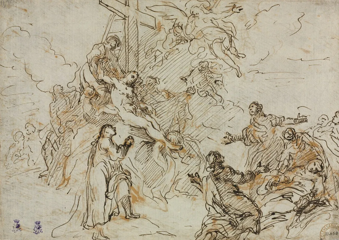 The Deposition Verso by Christian Wink - Canvas Print
