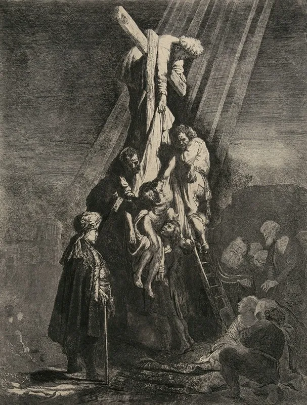 The Descent From The Cross Second Plate by Rembrandt van Rijn - Canvas Print
