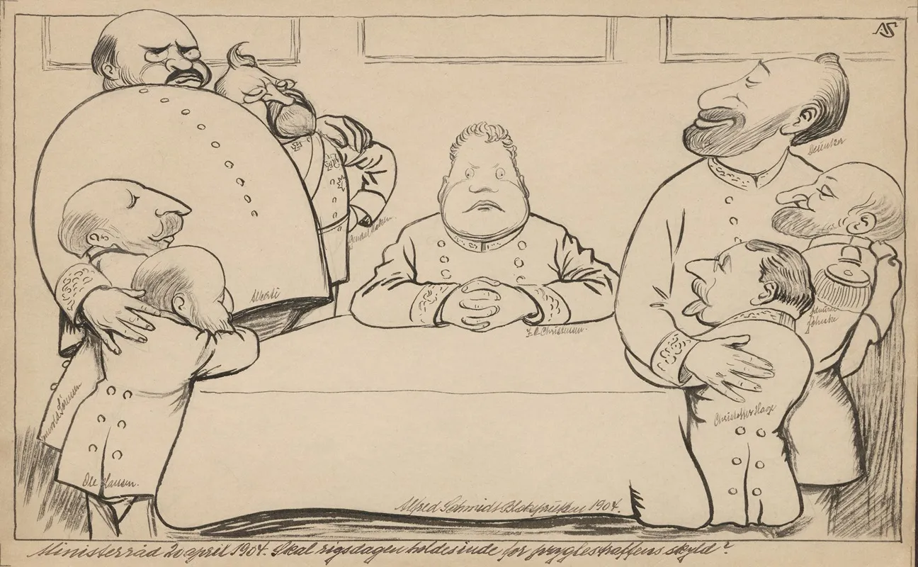 The Deuntzer Government Gathered Around J C Christensen