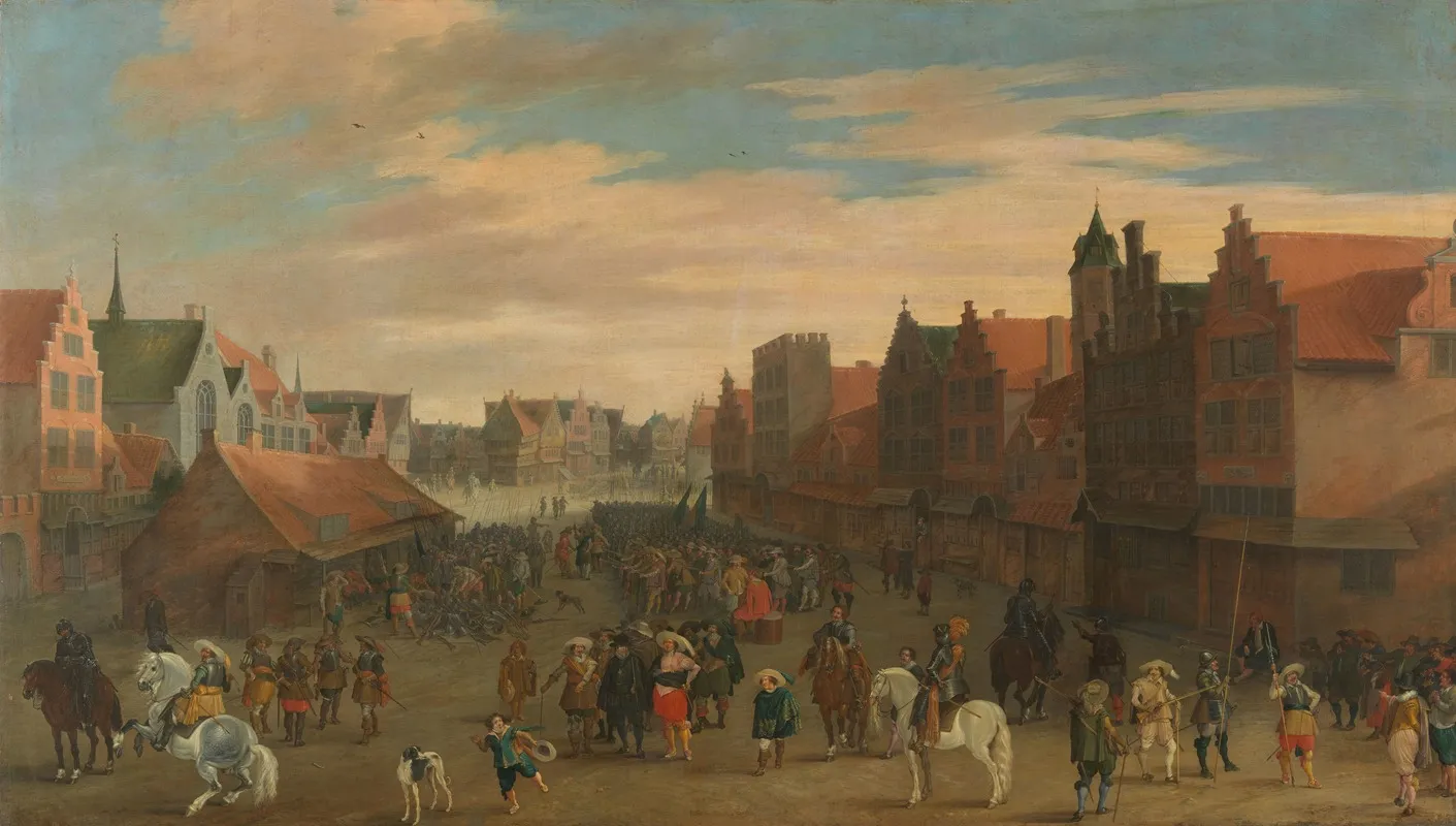 The Disbanding Of The Waardgelders Mercenaries In The Pay Of The Town Government By Prince Maurits On The Neude Utrecht 31 July 1618