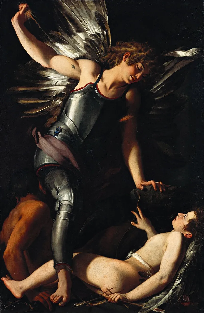 The Divine Eros Defeats The Earthly Eros by Giovanni Baglione - Canvas Print