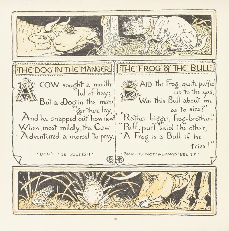 The Dog In The Manger The Frog And The Bull
