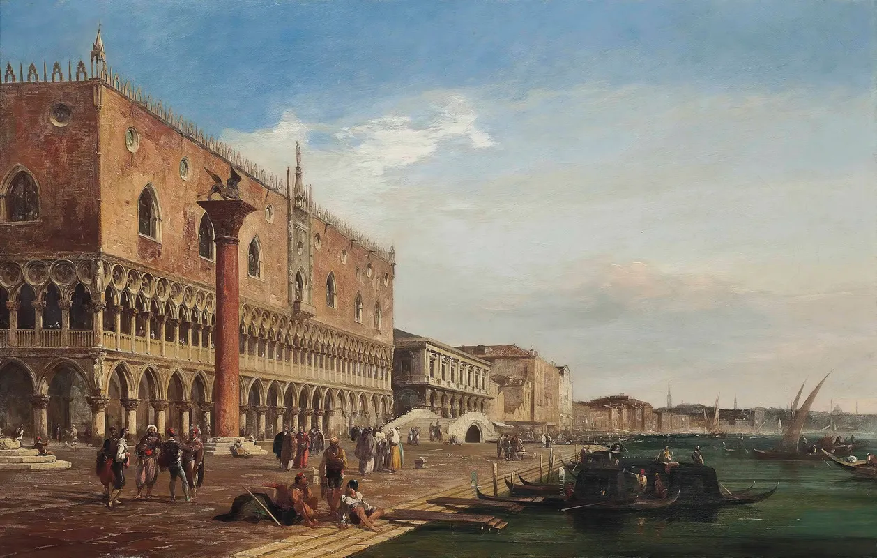 The Doges Palace Venice 3 by Edward Pritchett - Canvas Print