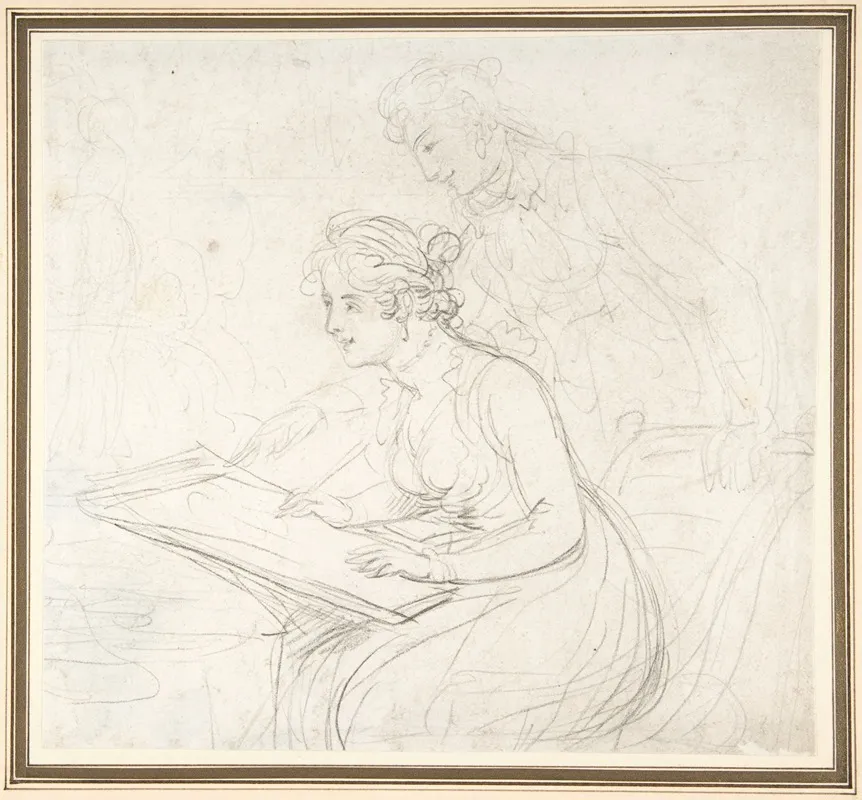 The Drawing Lesson 9 by Thomas Rowlandson - Canvas Print