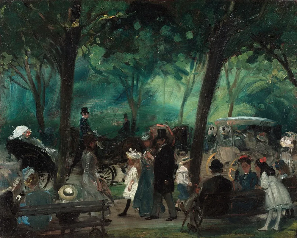The Drive Central Park by William James Glackens - Canvas Print