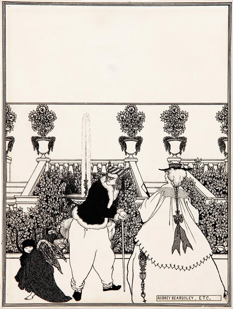 The Driving Of Cupid From The Garden by Aubrey Vincent Beardsley - Canvas Print