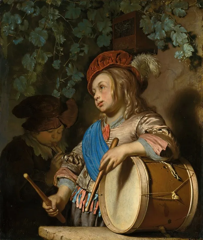 The Drummer Boy by Frans van Mieris the Elder - Canvas Print
