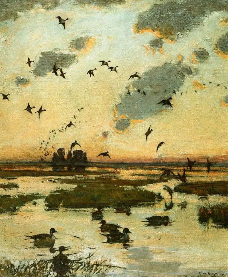 The Duck Marsh by Frank Weston Benson   - Canvas Print