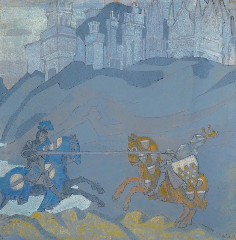 The Duel by Nicholas Roerich - Canvas Print
